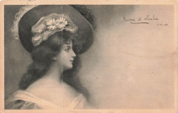 FANTAISIE - Femme - Profil D'une Femme - Mama à Loulou - Chapeau - Carte Postale Ancienne - Frauen