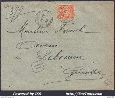 FRANCE N°94 SUR LETTRE RECOMMANDÉE CAD LA ROCHE CHALAIS DORDOGNE DU 18/../1896 - 1876-1898 Sage (Tipo II)