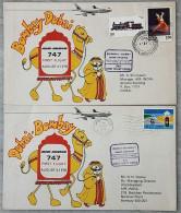 FIRST FLIGHT COVERS  04th August 1976  AIR-INDIA Boeing 747 Jumbo BOMBAY  DUBAI And Return Flight DUBAI  BOMBAY - Cartas & Documentos