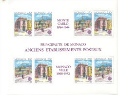 CEPT Postalische Einrichtungen Monaco Block 47 Postfrisch MNH ** - 1990