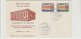 1969 N.1 BUSTA EUROPA CEPT PREMIER JOUR D'EMISSION FIRST DAY COVER ERSTTAGSBRIEF 1°GIORNO EMISSIONE TURKIYE CUMHURIYETI - 1969