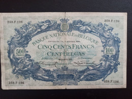 Billet Belgique 500 Francs 09/10/1931 - Other & Unclassified