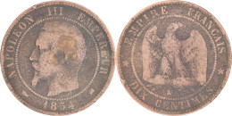 FRANCE - 1854 - DIX CENTIMES - Bordeaux (K) - Napoléon III - 16-025 - 10 Centimes