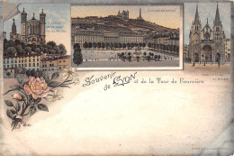 CPA 69 LYON / CPA PRECURSEUR TYPE GRUSS AUS / SOUVENIR DE LYON ET DE LA TOUR DE FOURVIERE - Altri & Non Classificati