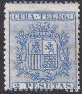 Cuba 1875 Telégrafo Ed 33  Telegraph MLH* Damaged Perfs - Cuba (1874-1898)