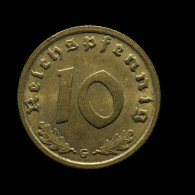 Allemagne / Germany, 10 Reichspfennig, 1938, G - Karlsruhe, Bronze-Aluminium, SUP (AU), KM#92, AKS#46 - 10 Reichspfennig