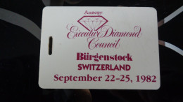 REF Box003 - Etiquette De Bagage Bagages Executive Diamond Council Diamant Burgenstock Switzeland 1982 - Baggage Etiketten