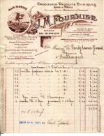 FACTURE.42.SAINT ETIENNE.DROGUERIE.PRODUITS CHIMIQUES.J.M.FOURNIER 5 RUE DE LA REPUBLIQUE. - Profumeria & Drogheria