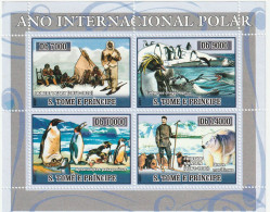 S.Tome & Principe International Year Of The Arctic Polar Expedition Set MNH - Année Polaire Internationale