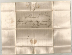 Lettre, Préphilatélie, Précurseurs XIX E Siècle, 1827, 47 ANGERS à Toulouse, 2 Scans - 1801-1848: Vorläufer XIX