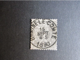 Nr 43 - Liggende Leeuw - Centrale Stempel Braine-le-comte - Coba +2 - 1869-1888 León Acostado