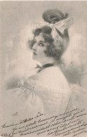 FANTAISIE - Femme - Robe à Manches Bouffantes - Cabaret - Carte Postale Ancienne - Women
