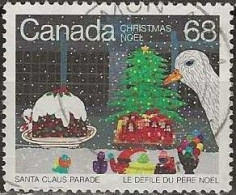 CANADA 1985 Christmas. Santa Claus Parade - 68c. - Christmas Tree, Pudding And Goose On Float FU - Gebruikt