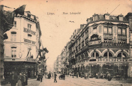 BELGIQUE - Liège - Rue Léopold - Animé - Carte Postale Ancienne - Liege