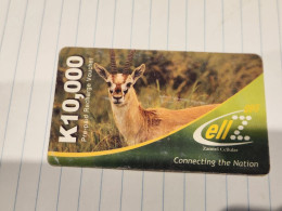 Zambia-(ZM-ZTC-REF-0001-051014)-antelope-(13)(K10.000)(011144178-036851680)-(14.10.2005)-used Card+1card Prepiad Free - Zambie