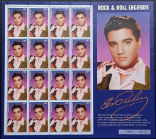 Grenada, 1995, Mi 3009, Entertainment Legends, Elvis Presley And Signature, Sheet Of 16, MNH - Elvis Presley