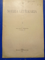 Dalla Nuova Antologia 1911 Notizia Letteraria Con Autografo Poeta E Critico Letterario Arturo Graf - Antichi