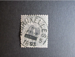 Nr 43 - Liggende Leeuw - Centrale Stempel Bruxelles 5 Geblokkeerd Uur - 1869-1888 Lion Couché (Liegender Löwe)