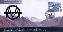 UAAA General Assembly Mt. Everest Commemorative Cover 2023 NEPAL - Montañas