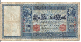 ALLEMAGNE 100 MARK 1909 VF P 38 - 100 Mark