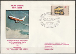 BRD Flugpost   Sonderstempel Hamburg Aerophilatelie Auf Der Airbus-Schau 13.5.1973 Michel Nr.450 Berlin ( FP 307) - Briefe U. Dokumente