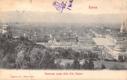 24229 " TORINO-PANORAMA PRESO DALLA VILLA REGINA "-VERA FOTO-CART. POST.SPED.1904 - Multi-vues, Vues Panoramiques