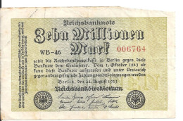 ALLEMAGNE 10 MLLIONEN MARK 1923 VF P 106 - 10 Miljoen Mark