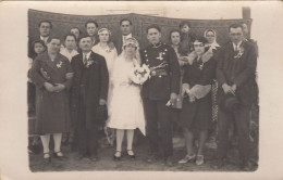 Bride & Groom , Wedding , Marriage , Mariage , Hochzeit Real Photo Postcard , Military Militaria - Huwelijken