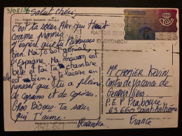 CP Pour La FRANCE Datée 3 08 96 VIGNETTE 60 PTS OBL.MEC.5 8 96 PUERTO MAZARRON - Automaatzegels [ATM]
