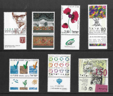 Israel 1993 MNH Selection (7 Stamps) Cat £23+ - Unused Stamps (with Tabs)