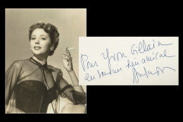 Anne Vernon - Actrice Française - Carte Dédicacée + Photo - 60s - Acteurs & Comédiens