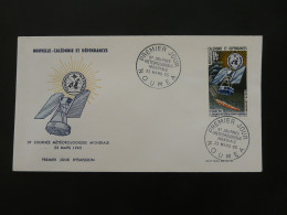 FDC Espace Space Satellite Journée Météorologique Mondiale Nouvelle Caledonie 1965 - Climate & Meteorology