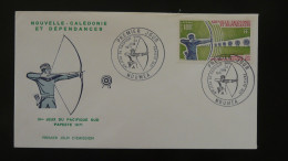 FDC Tir à L'arc Archery Jeux Du Pacifique Sud South Pacific Games Nouvelle Caledonie 1971 (ex 1) - Bogenschiessen