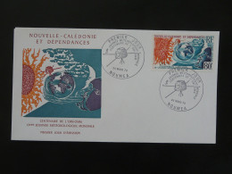 FDC  Journée Météorologique Mondiale Meteorology World Day Nouvelle Caledonie Poste Aerienne 1973 (ex 2) - Océanie