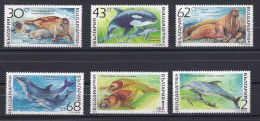 Bulgaria Serie 6v 1991 Marine Mammals Dolphin Seal Killer Whale Orca Walrus MNH - Ungebraucht