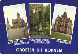 BORNEM, MULTIPLE VIEWS, ARCHITECTURE, MONUMENT, STATUE, CASTLE, CHURCH, TOWN HALL, CITY HALL, BELGIUM - Bornem