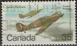 CANADA 1980 Canadian Aircraft - 35c. - Hawker Hurricane Mk I AVU - Used Stamps