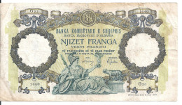 ALBANIE 20 FRANGA ND1939 VF P 7 - Albanien