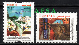 Euromed Postal -Tunisia 2022 : Antique Cities Of Mediterranean Testour – Takrouna (full Set MNH **) - Joint Issues
