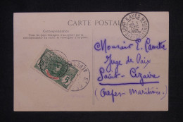 HAUT SÉNÉGAL ET NIGER - Affranchissement De Kayes Sur Carte Postale Pour La France En 1909  - L 148296 - Briefe U. Dokumente