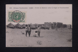 HAUT SÉNÉGAL ET NIGER - Affranchissement De Kayes Sur Carte Postale En 1910 Pour La France  - L 148298 - Lettres & Documents