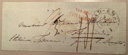 Thurn&Taxis ZIERBRIEF BAD-EMS1852>Firenze TOSCANA Via Chiasso TI (Nassau Valentine Cover Lettre Enveloppe Brief Italia - Prephilately