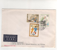 3 Timbres , Stamps " Traditions , Football , Oiseaux "  Sur Lettre Complète , Cover , Mail Du 18/11/76 ?? - Storia Postale