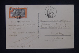 TOGO - Affranchissement De Lome Sur Carte Postale En 1936 Pour La France  - L 148302 - Storia Postale