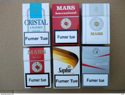 Tunisia -6 Empty Cigarette Packs (2 Scans) //Tunisie- 6 Paquets De Cigarettes Vides (2 Images) - Boites à Tabac Vides