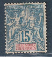 DIEGO SUAREZ - N°30 ** (1892) 15c Bleu - Ungebraucht