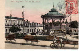 Mexique . Plaza Republica Mazatlan Sin. Mexico 1914.  Carte Impeccable , Timbrée  Oblitérée Et Vierge Au Dos. - Mexique