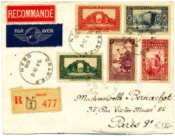 Algeria 1938, R Letter From Oran To Paris, Attractive And Clean, Seldom, Recommande Label, Unsual - Oblitérés