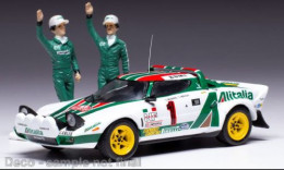 Lancia Stratos HF - 1st Rallye Monte Carlo 1977 #1 - Sandro Munari/S. Maiga - Ixo + 2 Figurines - Ixo