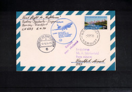 Australia 1974 Lufthansa First Flight Sydney - Ftankfurt - Brieven En Documenten